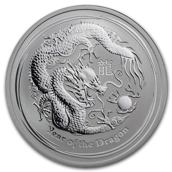 2012 Australia 1/2 oz Silver Year of the Dragon BU (Series II) 2012 Australia 1/2 oz Silver Year of the Dragon BU (Series II)